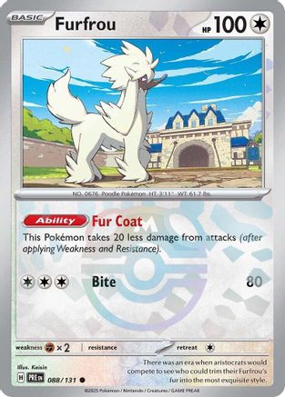 Furfrou (Master Ball Pattern) (088) Holofoil [SV Prismatic Evolutions] - Common