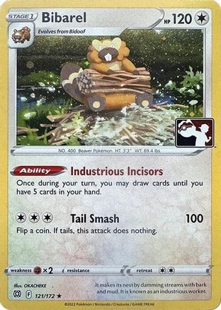 Bibarel (Cosmos Holo) (121/172) Holofoil [Prize Pack Series Cards] - Rare