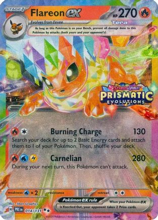 Flareon ex (Prismatic Evolutions Stamp) (014/131) Holofoil [Miscellaneous Cards & Products] - Promo