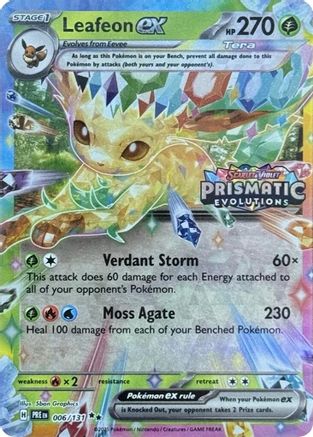 Leafeon ex (Prismatic Evolutions Stamp) (006/131) Holofoil [Miscellaneous Cards & Products] - Promo