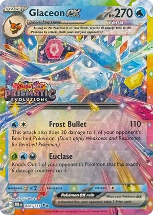 Glaceon ex (Prismatic Evolutions Stamp) (026/131) Holofoil [Miscellaneous Cards & Products] - Promo