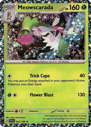 Meowscarada (Sparkle Holo) (015/198) Holofoil [Miscellaneous Cards & Products] - Rare