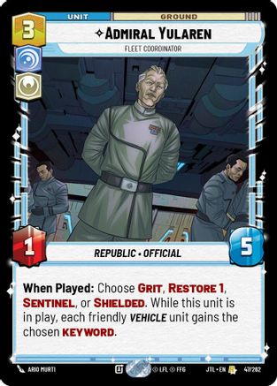 Admiral Yularen - Fleet Coordinator (047/262) - Jump to Lightspeed