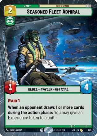 Seasoned Fleet Admiral (Hyperspace Foil) (845) - Jump to Lightspeed Foil