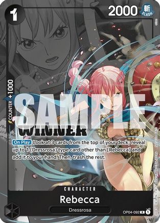 Rebecca (Winner Pack 2025 Vol. 2) (OP04-092) - One Piece Promotion Cards Foil