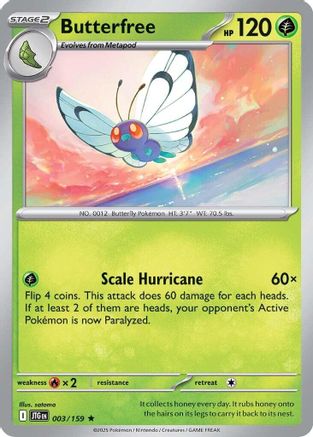 Butterfree (003) Reverse Holofoil [Journey Together] - Rare