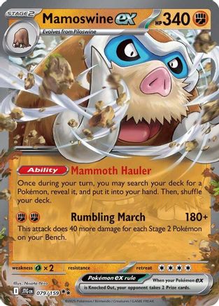 Mamoswine ex (079/159) Holofoil [Journey Together] - Double Rare