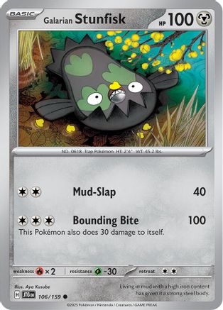 Galarian Stunfisk (106) Reverse Holofoil [Journey Together] - Common