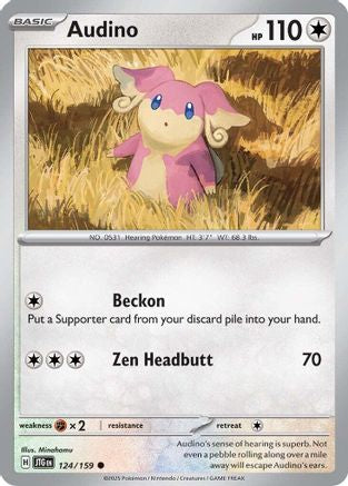 Audino (124) Reverse Holofoil [Journey Together] - Common