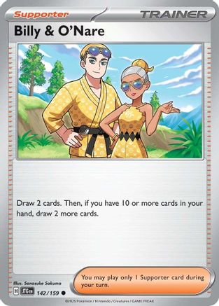 Billy & O'Nare (142) Reverse Holofoil [Journey Together] - Common