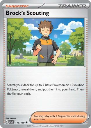Brock's Scouting (146/159) Reverse Holofoil [Journey Together] - Uncommon