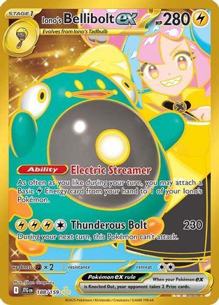 Iono's Bellibolt ex (188/159) Holofoil [Journey Together] - Hyper Rare