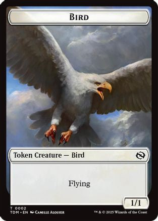 Bird // Monk Double-Sided Token (TDM-2 // 3) - Tarkir: Dragonstorm Foil