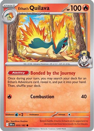 Ethan's Quilava (033) Reverse Holofoil [Destined Rivals] - Common