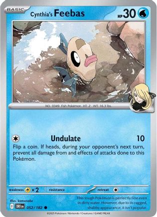 Cynthia's Feebas (052) Reverse Holofoil [Destined Rivals] - Common
