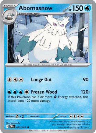 Abomasnow (060) Reverse Holofoil [Destined Rivals] - Uncommon