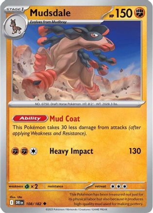 Mudsdale (108) Reverse Holofoil [Destined Rivals] - Uncommon