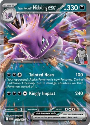 Team Rocket's Nidoking ex (119/182) Holofoil [Destined Rivals] - Double Rare