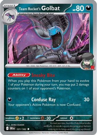 Team Rocket's Golbat (121) Reverse Holofoil [Destined Rivals] - Uncommon