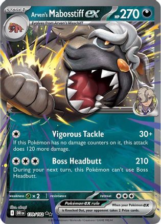 Arven's Mabosstiff ex (139/182) Holofoil [Destined Rivals] - Double Rare