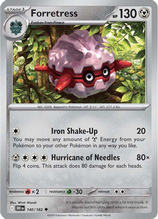 Forretress (140) Reverse Holofoil [Destined Rivals] - Uncommon