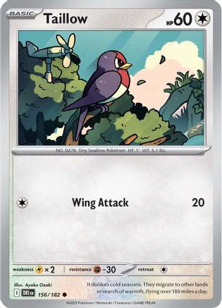 Taillow (156) Reverse Holofoil [Destined Rivals] - Common