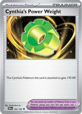 Cynthia's Power Weight (162) Reverse Holofoil [Destined Rivals] - Uncommon