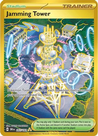 Jamming Tower (243) Holofoil [Destined Rivals] - Hyper Rare