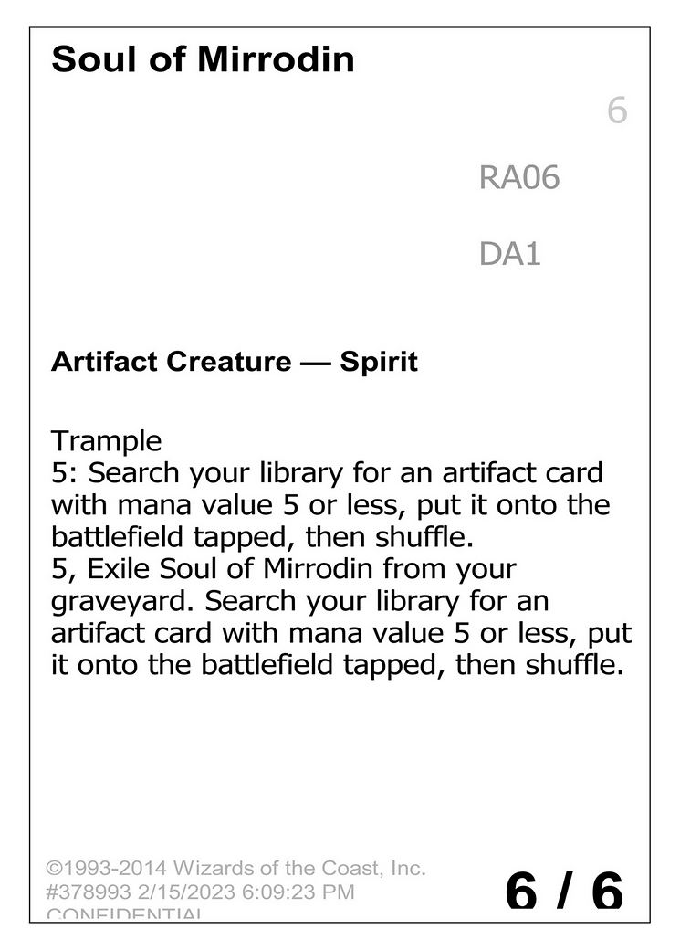 Soul of Mirrodin (UNK-RA06B) - Unknown Event