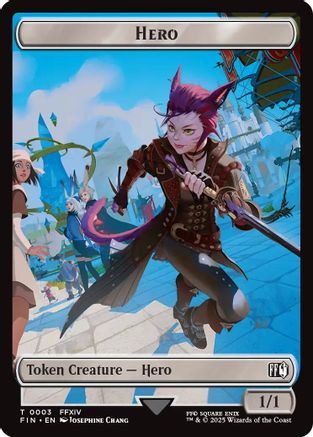 Hero (0003) // Food Double-Sided Token (FIN-3 // 22) - FINAL FANTASY Foil