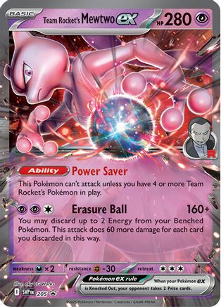 Team Rocket's Mewtwo ex (205) Holofoil [SV Scarlet & Violet Promo Cards] - Promo