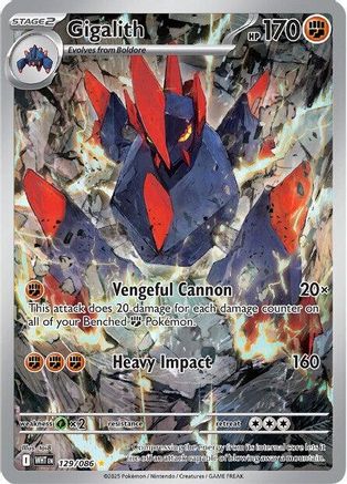 Gigalith (129/086) Holofoil [SV White Flare] - Illustration Rare