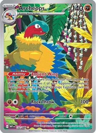 Archeops (132/086) Holofoil [SV White Flare] - Illustration Rare