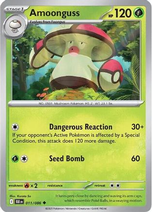Amoonguss (011) Reverse Holofoil [SV Black Bolt] - Uncommon