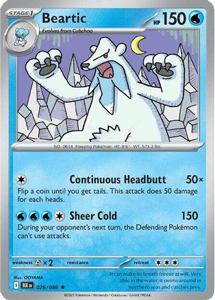Beartic (026) Reverse Holofoil [SV Black Bolt] - Rare