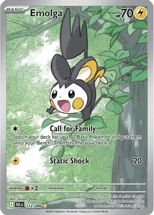 Emolga (112/086) Holofoil [SV Black Bolt] - Illustration Rare