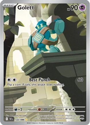 Golett (122/086) Holofoil [SV Black Bolt] - Illustration Rare