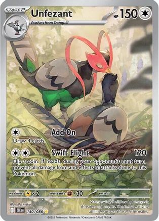 Unfezant (150/086) Holofoil [SV Black Bolt] - Illustration Rare