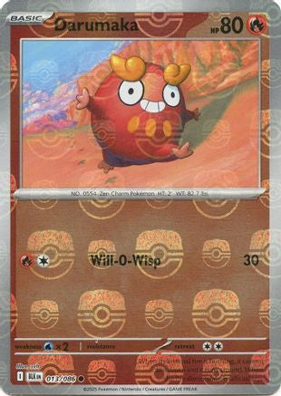 Darumaka (Master Ball Pattern) (013) Holofoil [SV Black Bolt] - Common