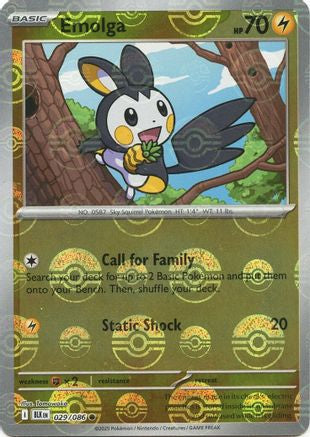 Emolga (Poke Ball Pattern) (029) Holofoil [SV Black Bolt] - Common