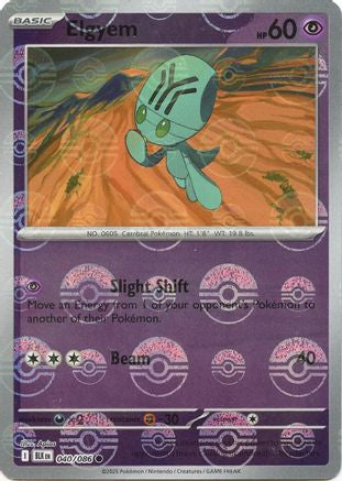 Elgyem (Poke Ball Pattern) (040) Holofoil [SV Black Bolt] - Common