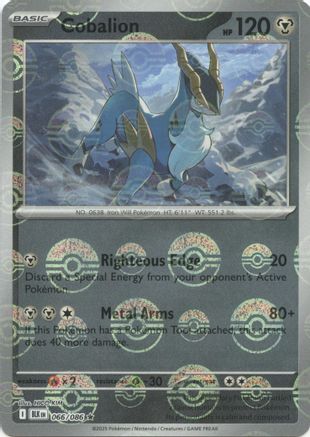 Cobalion (Poke Ball Pattern) (066) Holofoil [SV Black Bolt] - Rare
