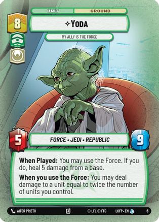 Yoda - My Ally is the Force (6) - Legends of the Force  Weekly Play Promos