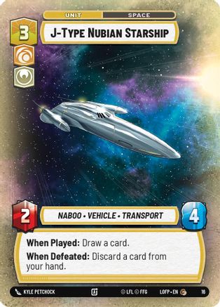 J-Type Nubian Starship (16) - Legends of the Force  Weekly Play Promos