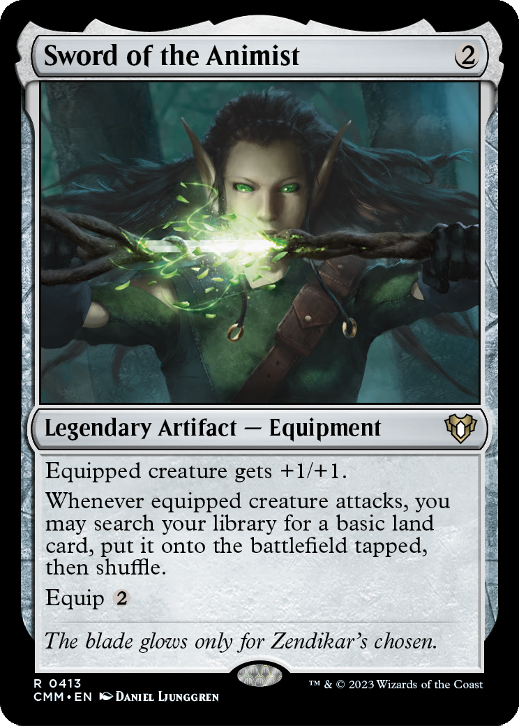 Sword of the Animist (CMM-413) - Commander Masters Foil