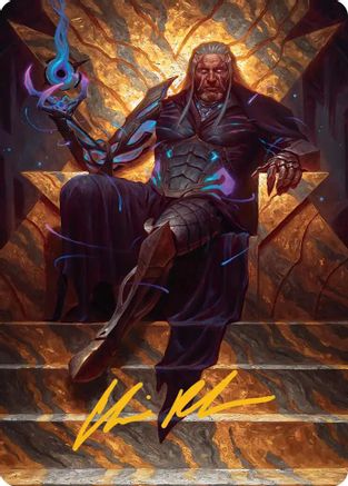 Tezzeret, Cruel Captain Art Card (1/54) (Gold-Stamped Signature) (AAEOE-001) - Art Series: Edge of Eternities