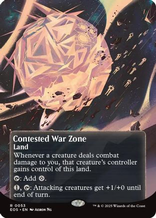 Contested War Zone (0053) (Borderless) (EOS-053) - Edge of Eternities: Stellar Sights Foil