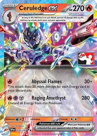 Ceruledge ex (036) Holofoil [Prize Pack Series Cards] - Double Rare
