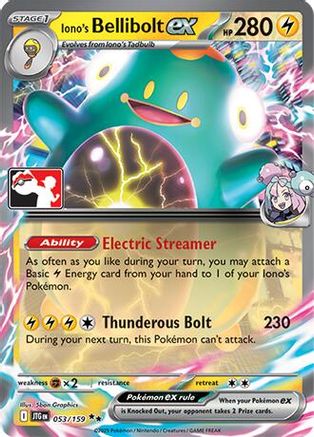 Iono's Bellibolt ex (053/159) Holofoil [Prize Pack Series Cards] - Double Rare