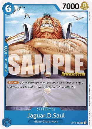 Jaguar.D.Saul (OP12-050) - Legacy of the Master Release Event Cards